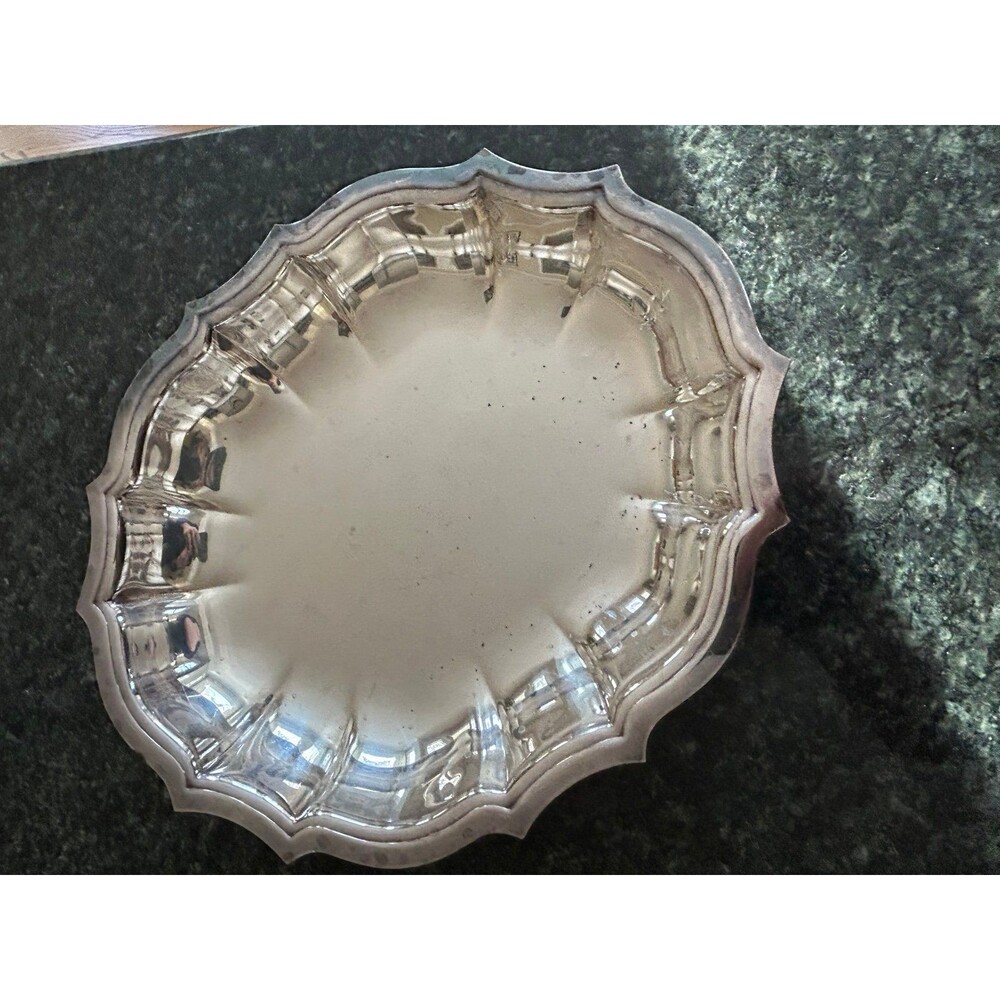 Silver Colored Metal Bowl/Tray